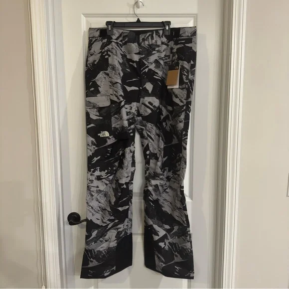 The North Face Freedom Ski Snow Pants in Tonal Mountainscape Print